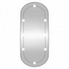 Wandspiegel mit LED-Leuchten 40x90 cm Glas Oval