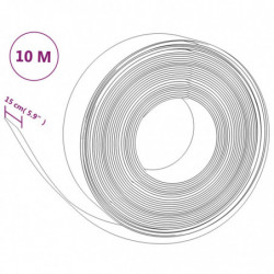 Rasenkanten 5 Stk. Grau 10 m 15 cm Polyethylen