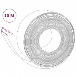 Rasenkante Schwarz 10 m 20 cm Polyethylen