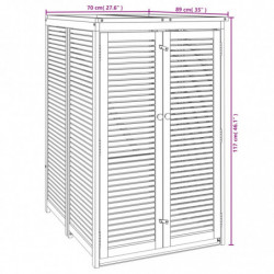 Mülltonnenbox für 1 Tonne 70x89x117 cm Massivholz Akazie