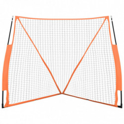 Baseball-Netz Tragbar Orange Schwarz 183x182x183 cm Stahl