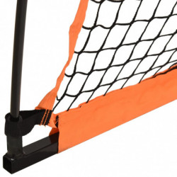 Baseball-Netz Tragbar Orange Schwarz 183x182x183 cm Stahl