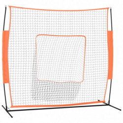 Baseball-Netz Tragbar Rot Schwarz 219x107x212cm Stahl Polyester