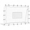 Fußballtor mit Netz Weiß & Schwarz 184x61x123 cm Stahl & PE