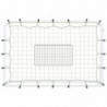 Fußballtor mit Netz Weiß & Schwarz 184x61x123 cm Stahl & PE