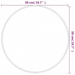 Wandspiegel Silbern Ø 50 cm Rund