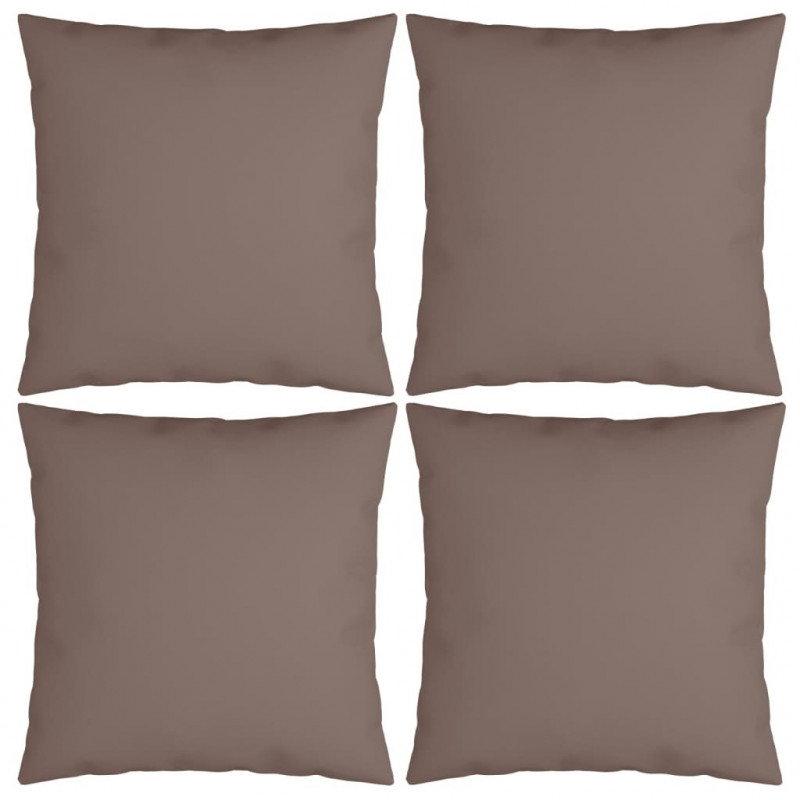 Zierkissen 4 Stk. Taupe 40x40 cm Stoff