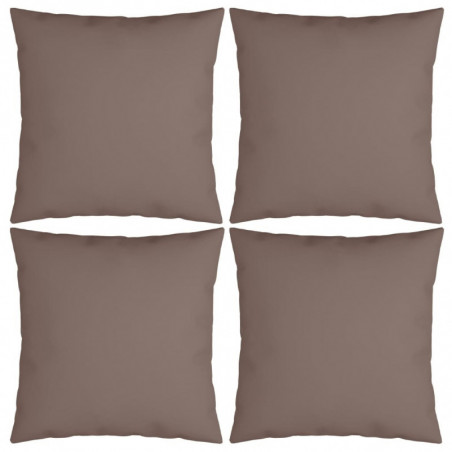 Zierkissen 4 Stk. Taupe 40x40 cm Stoff