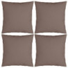 Zierkissen 4 Stk. Taupe 40x40 cm Stoff