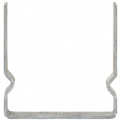 Pfostenträger 6 Stk. Silbern 14×6×15 cm Verzinkter Stahl