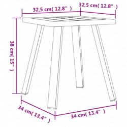 Gartentisch Anthrazit 34x34x38 cm Stahl