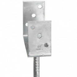 Pfostenträger 6 Stk. Silbern 7×6×30 cm Verzinkter Stahl