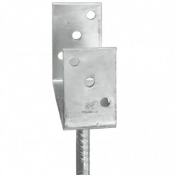 Pfostenträger 6 Stk. Silbern 8×6×30 cm Verzinkter Stahl