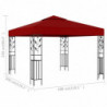 Pavillon Vivian 3x3 m Weinrot