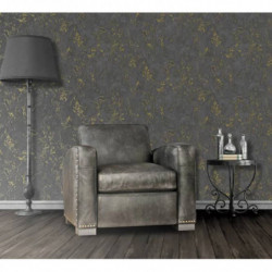 DUTCH WALLCOVERINGS Tapete Marmor-Optik Schwarz und Golden