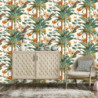 DUTCH WALLCOVERINGS Tapete Tropisch Grün und Orange