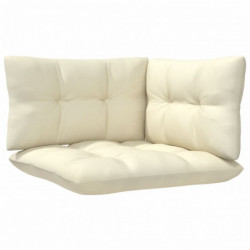 3-Sitzer-Gartensofa Benjamin mit Creme Kissen Massivholz Kiefer