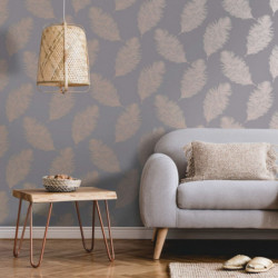 DUTCH WALLCOVERINGS Tapete Fawning Feather Grau und Rotgolden