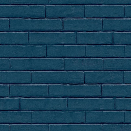 Good Vibes Tapete Brick Wall Blau