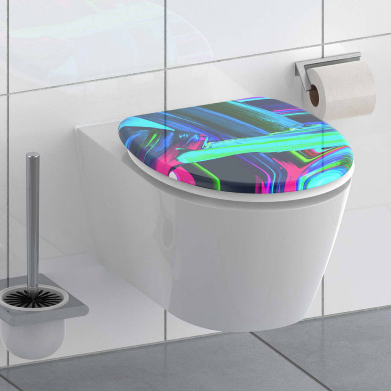 SCHÜTTE Toilettensitz mit Soft-Close-Funktion NEON PAINT