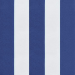 Kissen Rund Blau & Weiß Gestreift Ø 100x11 cm Oxford-Gewebe