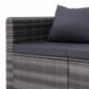 Garten-Ecksofas Sören 2 Stk. Grau Poly Rattan