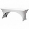 Perel Tischüberzug für Rechteckige Tische Bogenförmig Weiß FP400