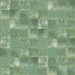 Evergreen Tapete Tiles Grün