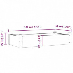 Hochbeet mit Einsatz 120x60x25 cm Massivholz Tanne