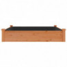 Hochbeet mit Einsatz Braun 120x120x25 cm Massivholz Tanne