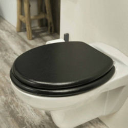 Tiger Toilettensitz Leatherlook MDF Schwarz 252540746