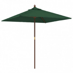 Sonnenschirm mit Holzmast Grün 198x198x231 cm