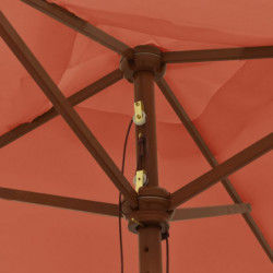 Sonnenschirm mit Holzmast Terrakotta 198x198x231 cm