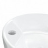 Waschbecken Weiß 40x14,5 cm Keramik Rund