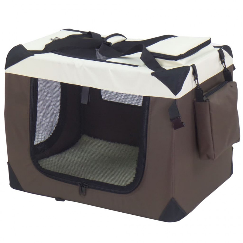 @Pet Hundetransportbox Braun 50x34x36 cm Nylon