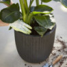 Capi Blumentopf Urban Tube Oval 35 x 34 cm Schwarz KBLT932