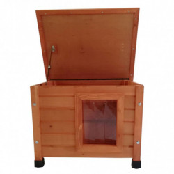 @Pet Outdoor Katzenhaus 57x45x43 cm Holz Braun