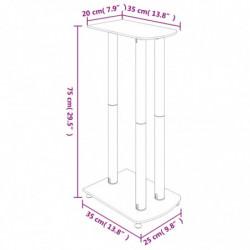 Lautsprecher-Ständer 2 Stk. Schwarz Hartglas 3 Säulen
