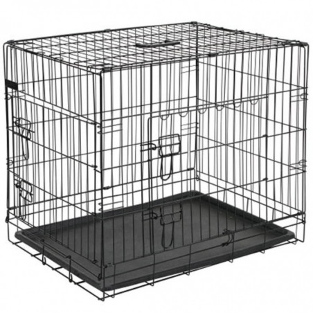 @Pet Hundetransportbox Metall 92,5x57,5x64 cm Schwarz 15003