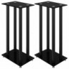 Lautsprecher-Ständer 2 Stk. Schwarz Hartglas 4 Säulen