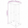 Lautsprecher-Ständer 2 Stk. Schwarz Hartglas 4 Säulen