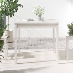 Gartentisch Weiß 82,5x82,5x76 cm Massivholz Kiefer