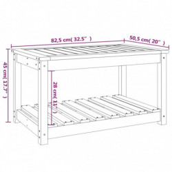 Gartentisch Grau 82,5x50,5x45 cm Massivholz Kiefer