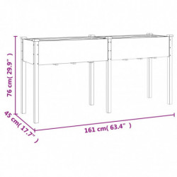 Pflanzkübel mit Einsatz 161x45x76 cm Massivholz Tanne