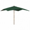 Sonnenschirm mit Holzmast Grün 300x300x273 cm