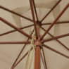 Sonnenschirm mit Holzmast Taupe 300x300x273 cm