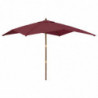 Sonnenschirm mit Holzmast Bordeauxrot 300x300x273 cm