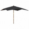 Sonnenschirm mit Holzmast Schwarz 300x300x273 cm