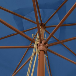Sonnenschirm mit Holzmast Azurblau 300x300x273 cm