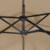 Doppelsonnenschirm Taupe 316x240 cm